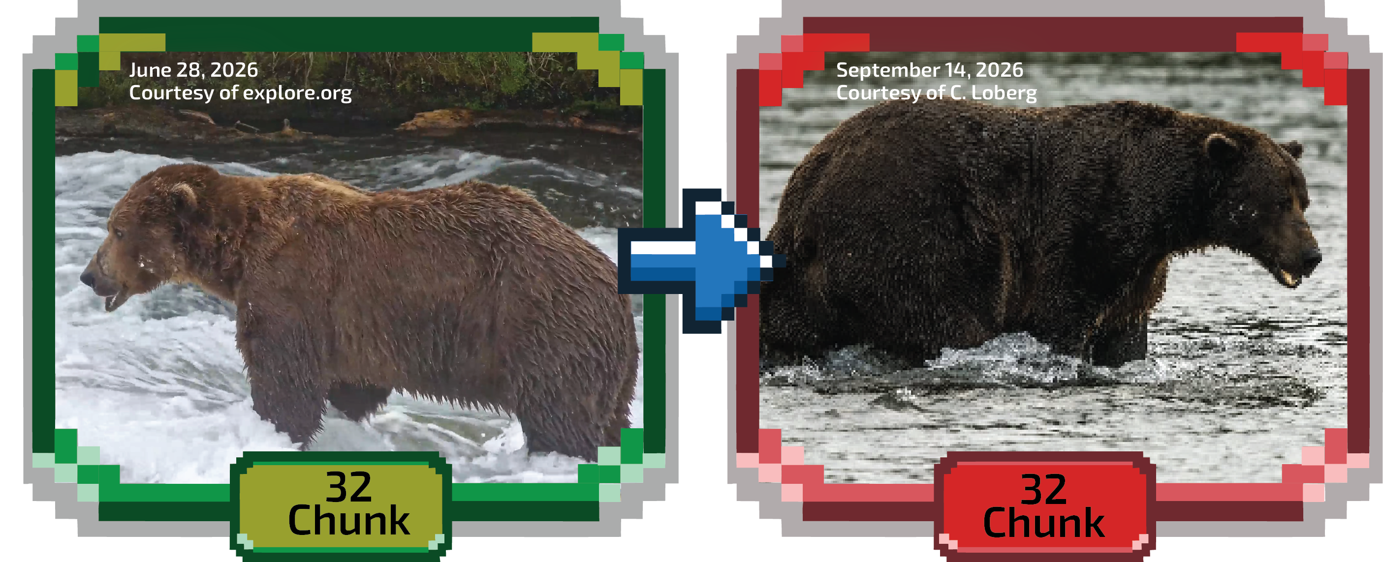 32 Chunk before and after